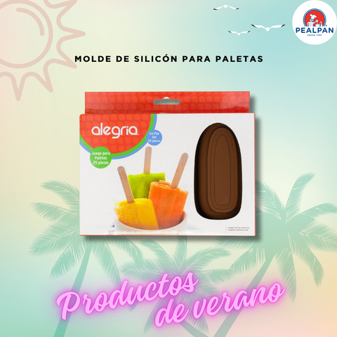 Molde de silicón paletas 3 cavidades