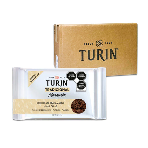 Turín® Marqueta Tradicional Chocolate Semiamargo Pza. Ch.