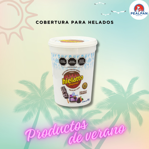 Cobertura blanca sabor chocolate para helados y frutas Hielatto imperial