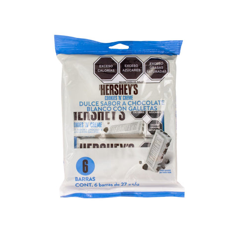 Hershey`s cookies and creme 6 barras