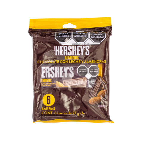 Hershey's chocolate con almendras 6 barras