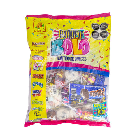 Paquete bolo surtido de dulces 130 piezas