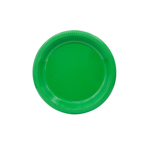 Plato 7 Pulgadas Color Verde Bandera 20 Piezas.