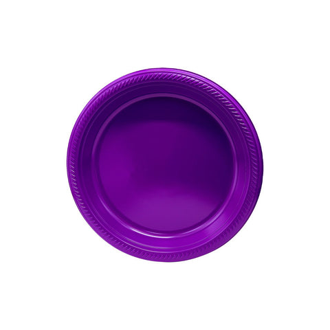 Plato 7 pulgadas color morado 20 piezas.