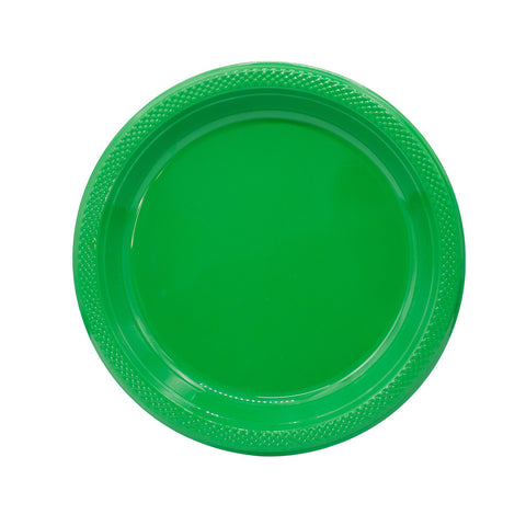 Plato 9 Pulgadas Color Verde Bandera 20 Piezas.