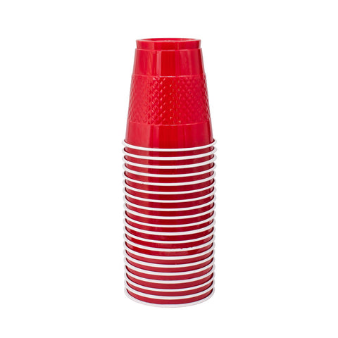 Vaso 12 Oz. Color Rojo 20 Piezas.