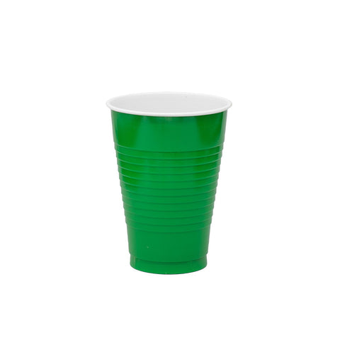 Vaso 12 Oz. Color Verde Bandera 20 Piezas.