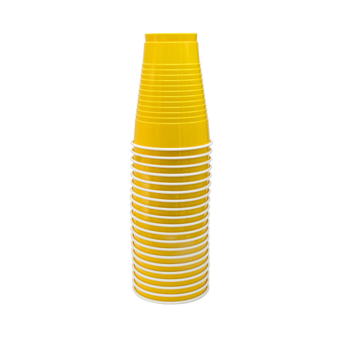 Vaso 12 Oz. Color Amarillo Brillante 20 Piezas.