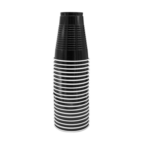 Vaso 12 Oz. Color Negro 20 Piezas.