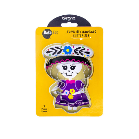 Juego de cortadores catrina acero inoxidable 3 piezas