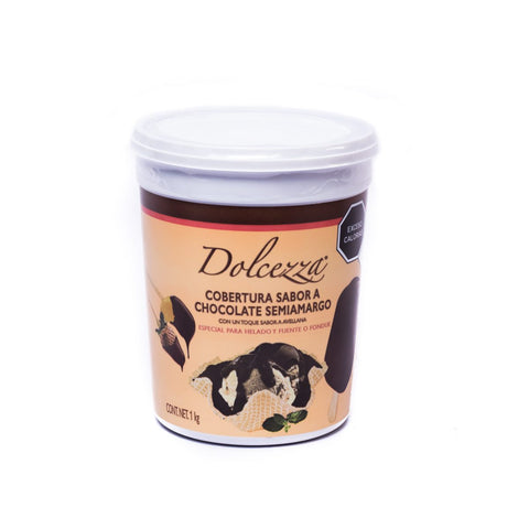 Dolcezza® Cobertura para Helado Sabor Chocolate Semiamargo