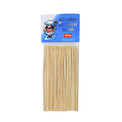 Palillo Bamboo Para Brocheta 15 Cm. 100 Piezas.